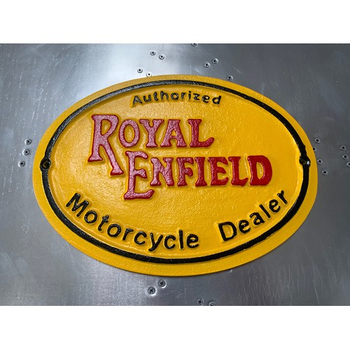76 - CAST IRON ROYAL ENFIELD SIGN