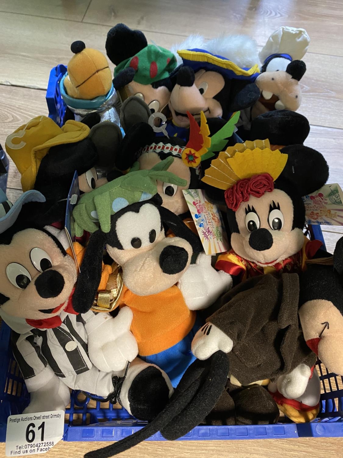 Crate Of Assorted Disney Teddies