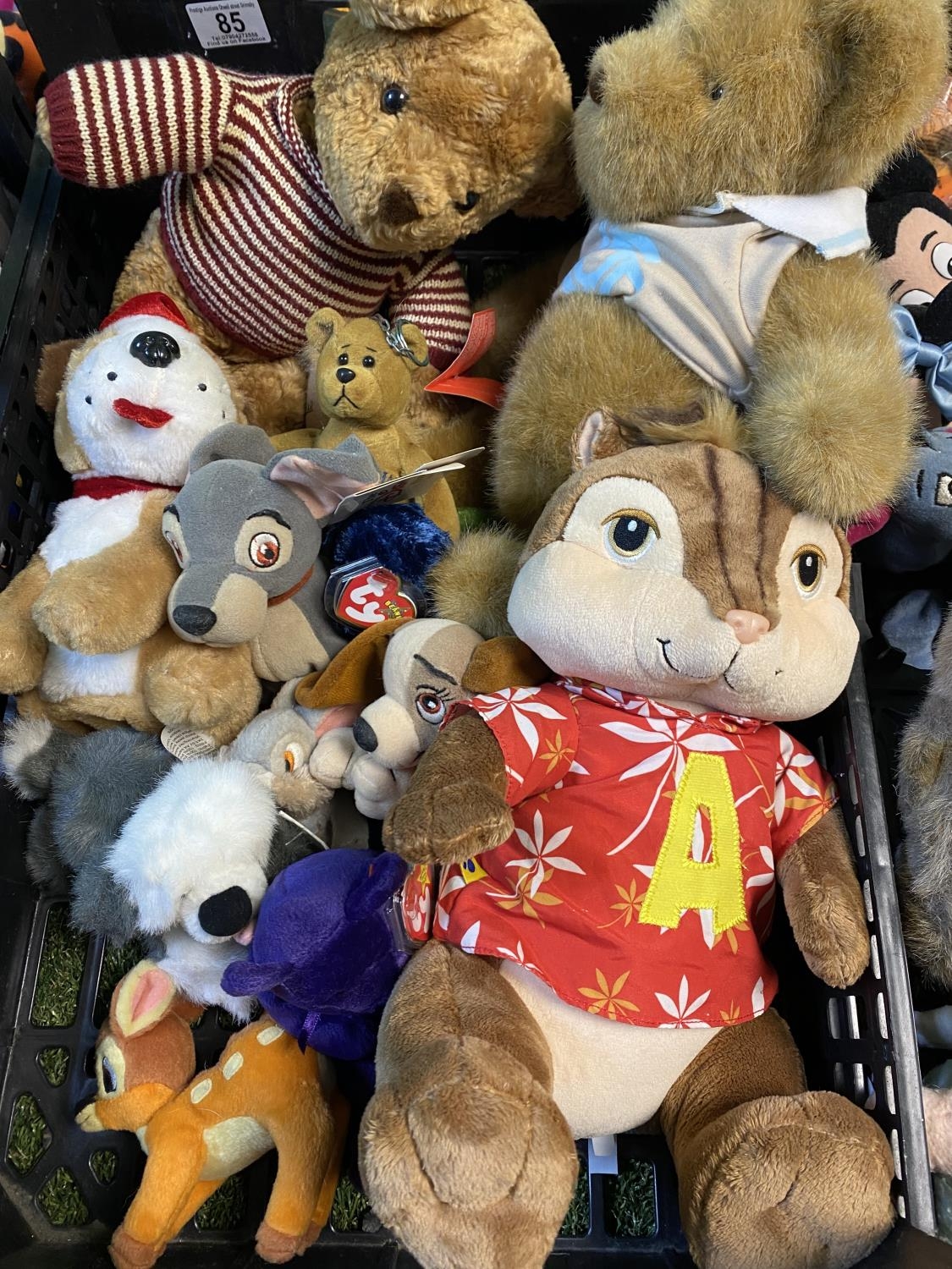 CRATE OF ASSORTED DISNEY TEDDIES