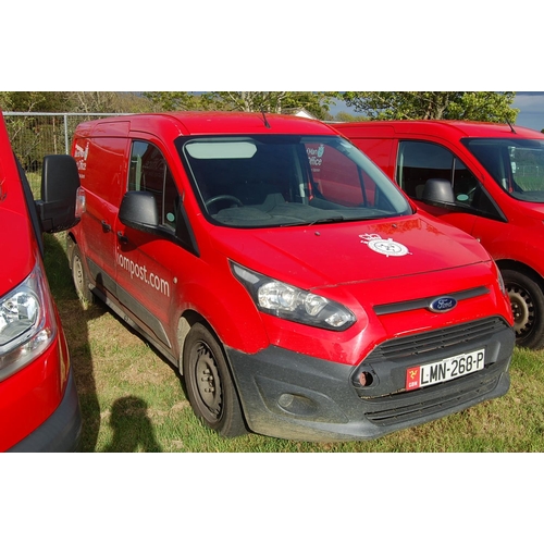 1 - LMN268P
Red Ford Connect 240 LWB 1560cc van
First Registered 10.06.2014
Approx 62320 miles
Diesel Ma... 