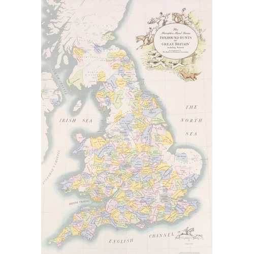 The Hampton Hunt series hunt map, Foxhound Hunts of Great Br... | Barnebys