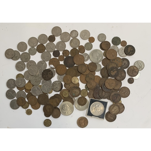 51 - A collection of British and foreign coins to include Bank of Upper Canada penny 1850, George III pen... 