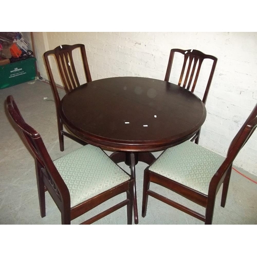 stag mahogany dining table and chairs