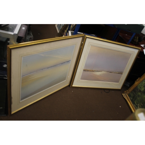 9 - TWO FRAMED AND GLAZED SEASCAPES SIGNED GODFREY SAYERS