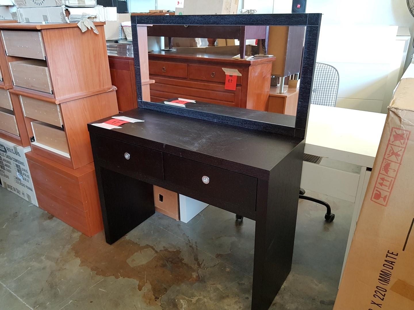 dark wood dressing table