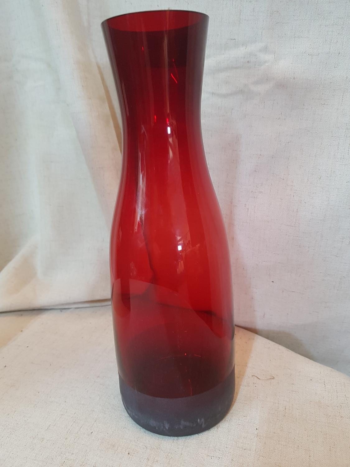 Villeroy & Boch, Red Glass Vase, 'Novo' by Paloma Picasso