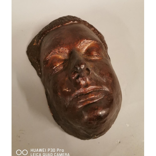 24 - Early 20th C. death mask {25 cm H x 18 cm W}.