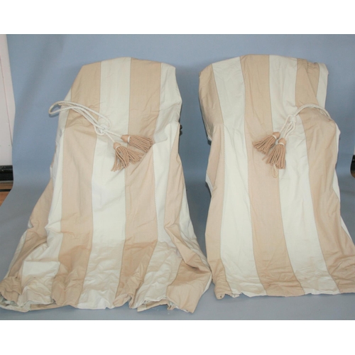 27 - Two pairs of quality lined curtains complete with tie backs 240 W x 260 H