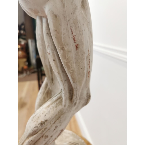 3 - Extremely rare 19th C. plaster anatomical flayed figure of a man depicting the names of the muscles ... 