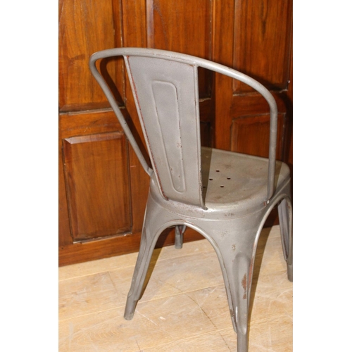 33 - Set of eight Tolex kitchen chairs {85 cm H x 44 cm W x 37 cm D}.