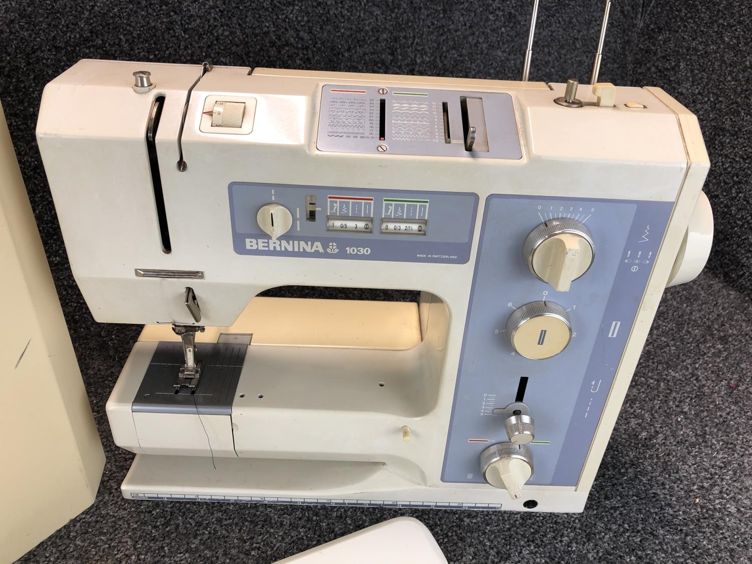 'Bernina' model 1030 sewing machine with carry case made in Switzerland