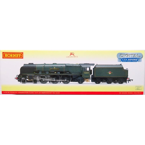 HORNBY (China) 00 gauge R3509TTS Princess Coronation Class 4-6-2 “City of Birmingham” Loco and Tender No. 46235 BR lined green late crest with factory fitted DCC and TTS Sound. Near Mint in Near Mint Box and Outer Sleeve