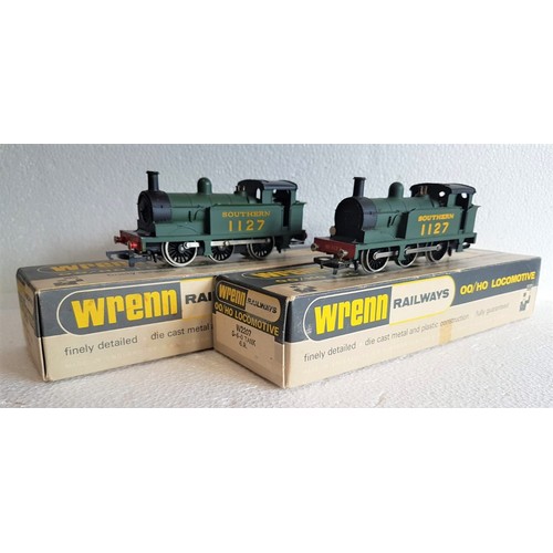 49 - WRENN W2207 0-6-0 Tank Loco’s x2, No.1127 SR Green. One is Excellent to Near Mint, other has paint p... 