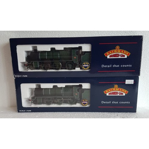 55 - BACHAMANN ‘00’ 32-153 N Class Loco No.1824 SR. Lined Green, 32-160 N Class Loco No.1406 with slope s... 