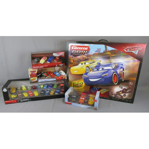 DISNEY CARS CARRERA GO 1/43 Slot Car set plus Cars 3 ‘Racing Legends’ pack, ‘Radiator Springs Grand