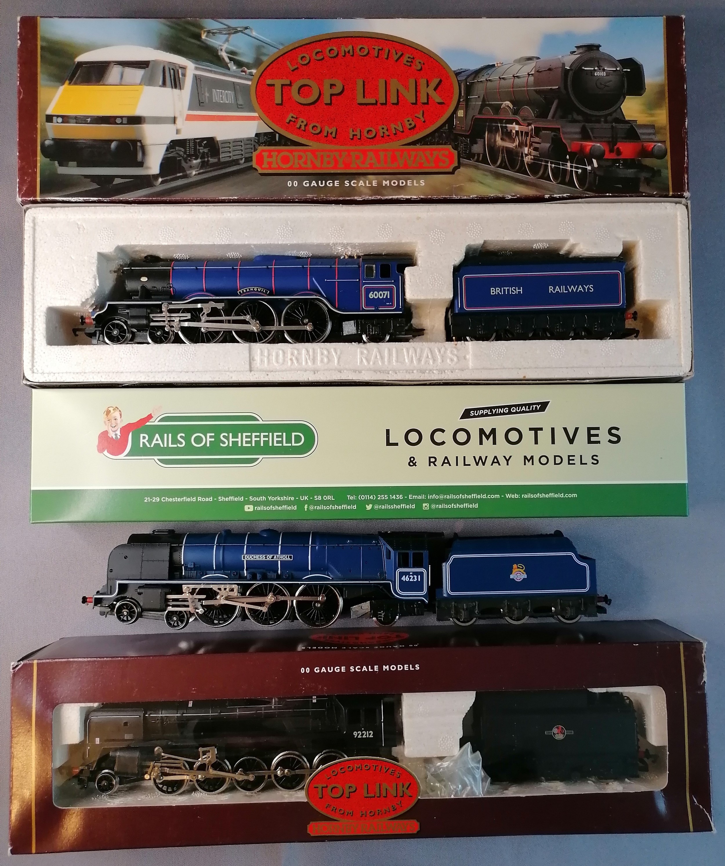 HORNBY 00 Gauge Top Link Tender Drive Loco’s comprising BR A3 class 46