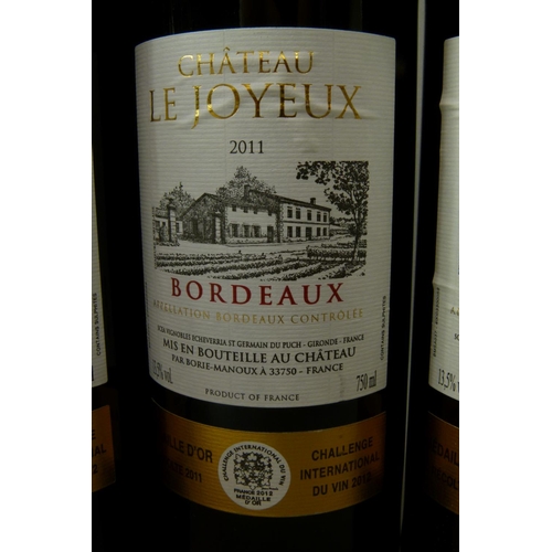 Chateau Le Joyeux 11 Cb 3 Bottles Labels Good Level Low Neck Saint Bris Sauvignon 14 Lam