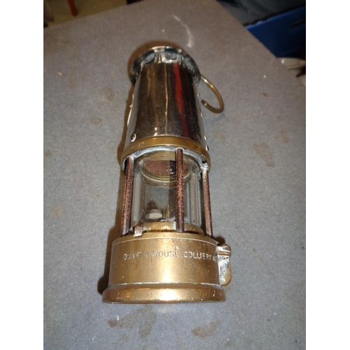177 - Brass Miners Lamp (24cm Tall)