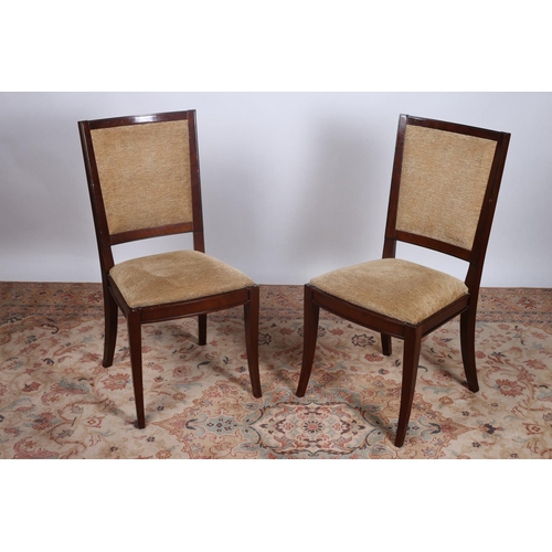 19 - A GRANGE SEVEN PIECE MAHOGANY DINING SUITE comprising six chairs each with an upholstered back and s... 