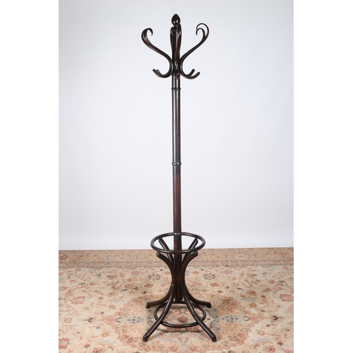 55 - A BENTWOOD HAT COAT AND STICK STAND of typical form 189cm (h)