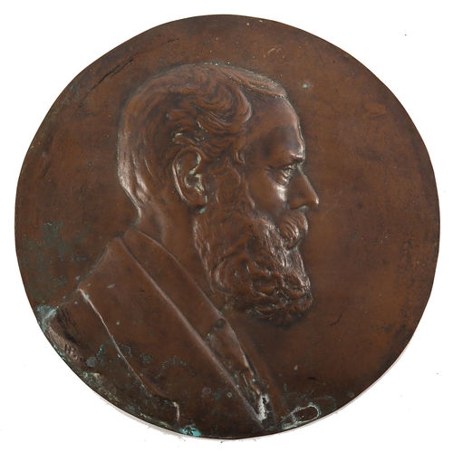 40 - A copper relief portrait of Charles Stewart Parnell, 8