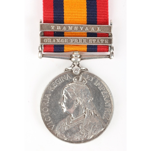 54 - Queen's South Africa Medal with Transvaal and Orange Free State clasps to 7719 SAPPER J. W. BIRD. RL... 