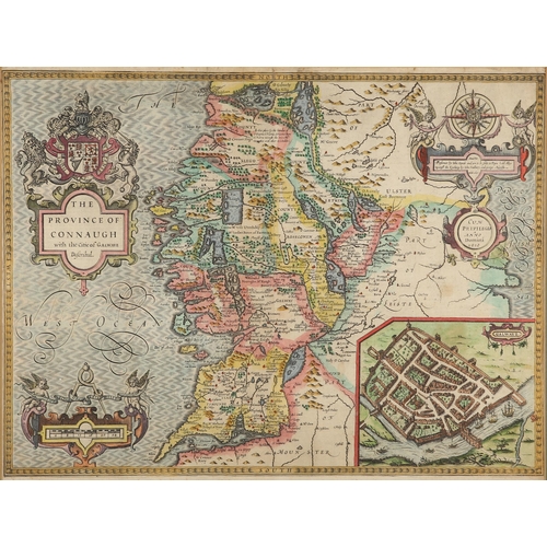 4 - John Speed 17th Century engraved and hand-coloured maps of the four provinces of Ireland. The titles... 
