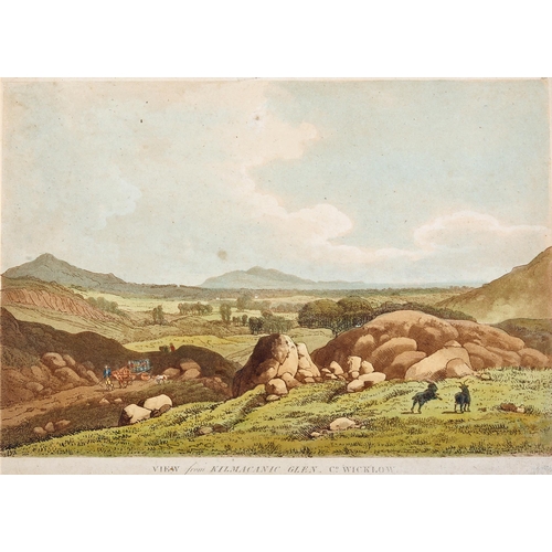 13 - Views of Co. Wicklow after Jonathan Fisher (c. 1740-1809), View of Kilmacanic, hand-coloured; Kiltim... 