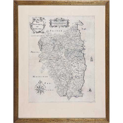 7 - Sir William Petty (1623-1687) and Thomas Jefferys (1710-1771) engraved map of The Provence of Leinst... 