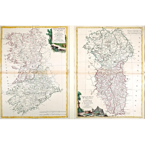 9 - 1778 A pair of hand-coloured, engraved maps of the Provinces of Connaught & Munster and Ulster & Lei... 