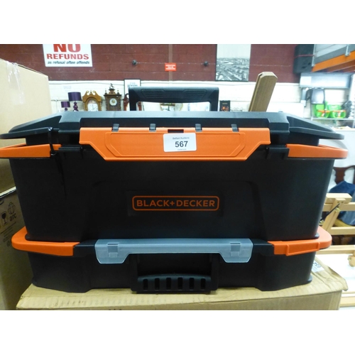 568 - NEW BLACK AND DECKER 2 TIER TOOLBOX