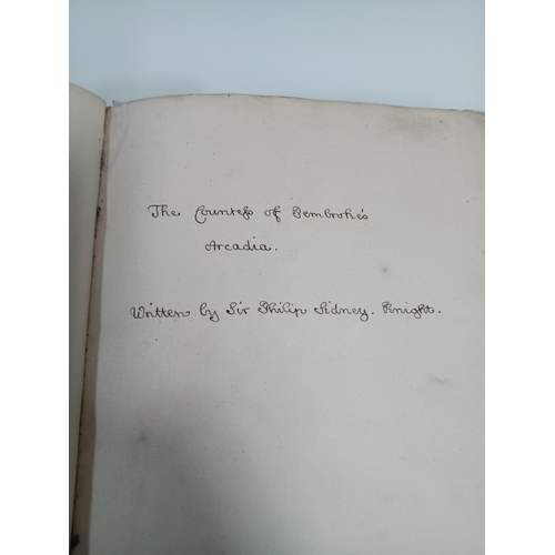 439 - The Countess of Pembroke's Arcadia by Sir Philip Sidney 1590 -Elizabethan 3rd Edition. Restored by A... 