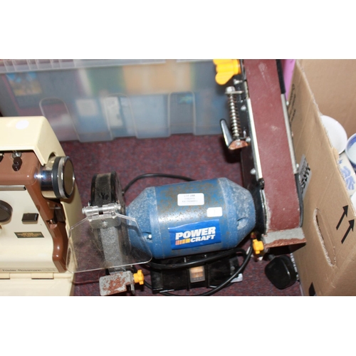 power craft bench grinder and belt sander
