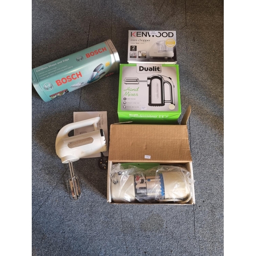 2 x dualit hand mixers with electric mini chopper and bosh shape and