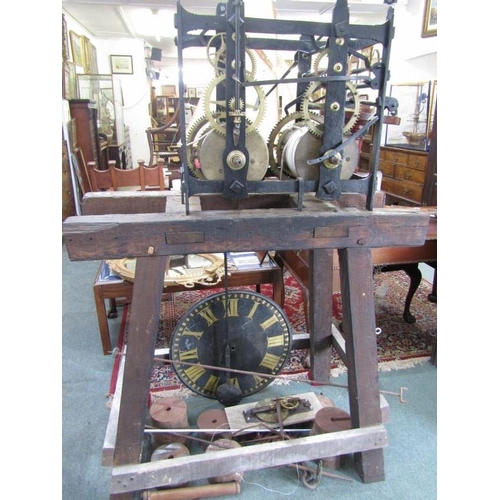 277 - TURRET CLOCK, a mid 18th Century turret clock by Davies of Windsor, originally from Littlecote House... 