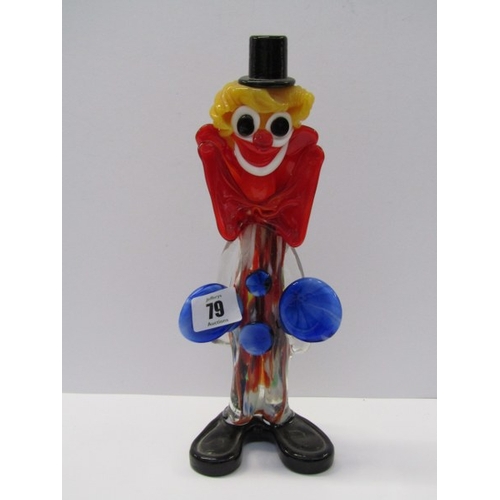 79 - MURANO GLASS, a Murano glass clown, 11