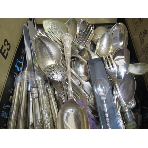 42 - CUTLERY, collection of Kings pattern cutlery & other silverplate cutlery