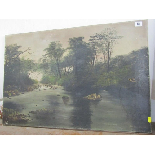 43 - HENNIKER FRANKS, signed oil on canvas, dated 1908, 