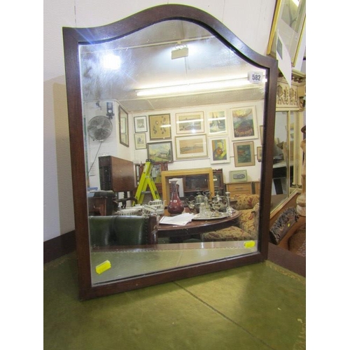 582 - EASEL MIRROR in mahogany frame, 19