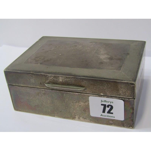 72 - SILVER CIGARETTE BOX, rectangular 5