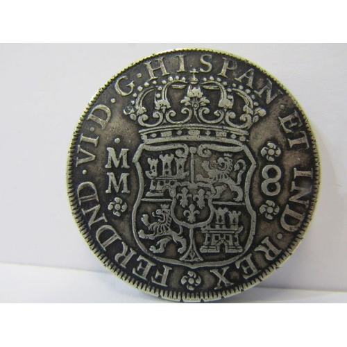 1 - SILVER REALES, 1756 Ferdinand VI Silver 8 Reales, Mexico mint- edge marks