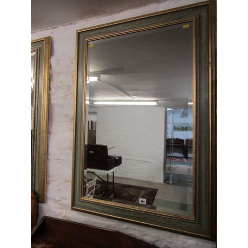 484 - MIRROR, Gilt framed bevel edged rectangular wall mirror 33