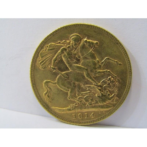 4d - GOLD SOVEREIGN, A George V 1914 gold sovereign