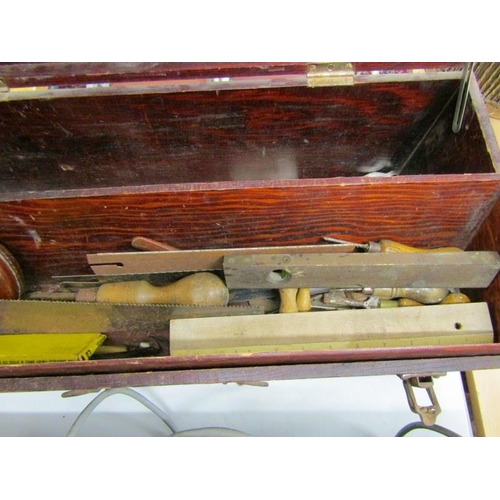 576 - TOOL BOX, including Stanley & Rapier planes, Stanley Bull nose 070 plane, together assorted tools,  ... 