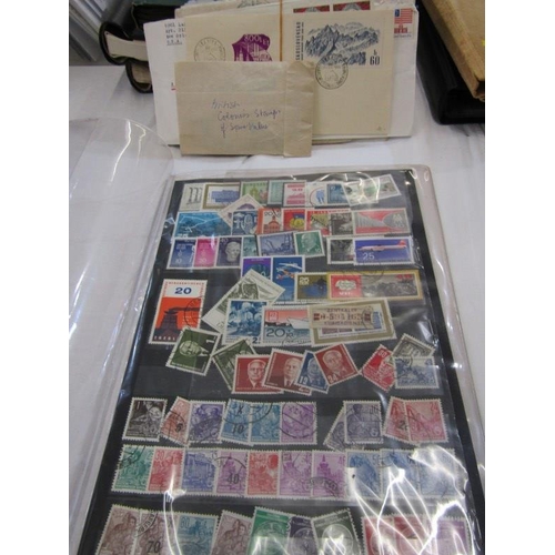 76 - GB & World on and off paper stamps and few covers in folder plus packet of covers