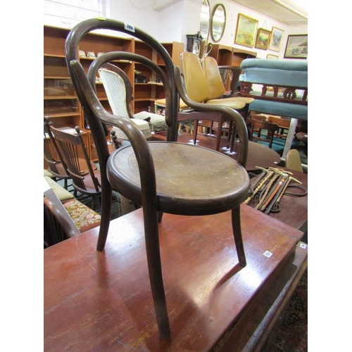 786 - BENT WOOD ARM CHAIR, A childs bent wood arm chair