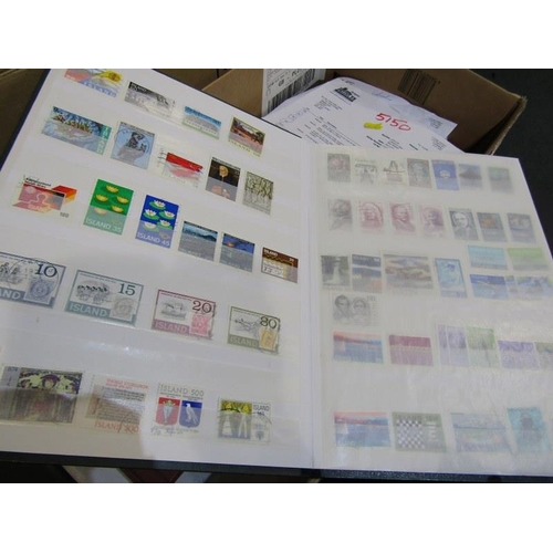 93 - STAMPS, Small mostly used collection of Ireland and Iceland in 2 folders