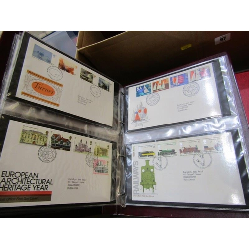 97 - STAMPS, Substantial collection of GB, FDC's from 1972 to 1988 in 5 albums.  All in box