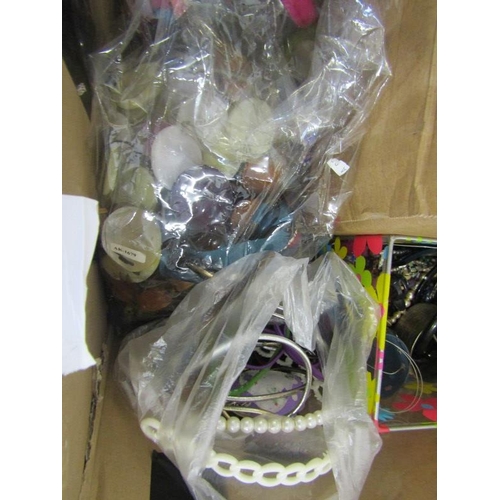 108 - COSTUME JEWELLERY, large box containing selection of bangles, bracelets, necklaces, etc