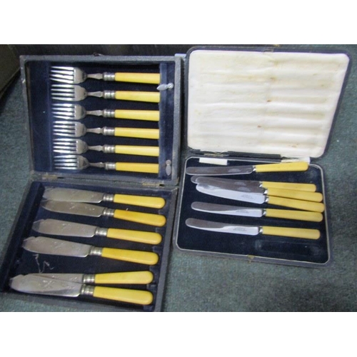 36 - SILVERPLATE, box of assorted plated cutlery and tableware